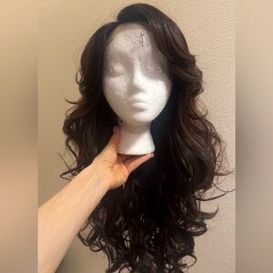 Synthetic Wavy Dark Brown Wig